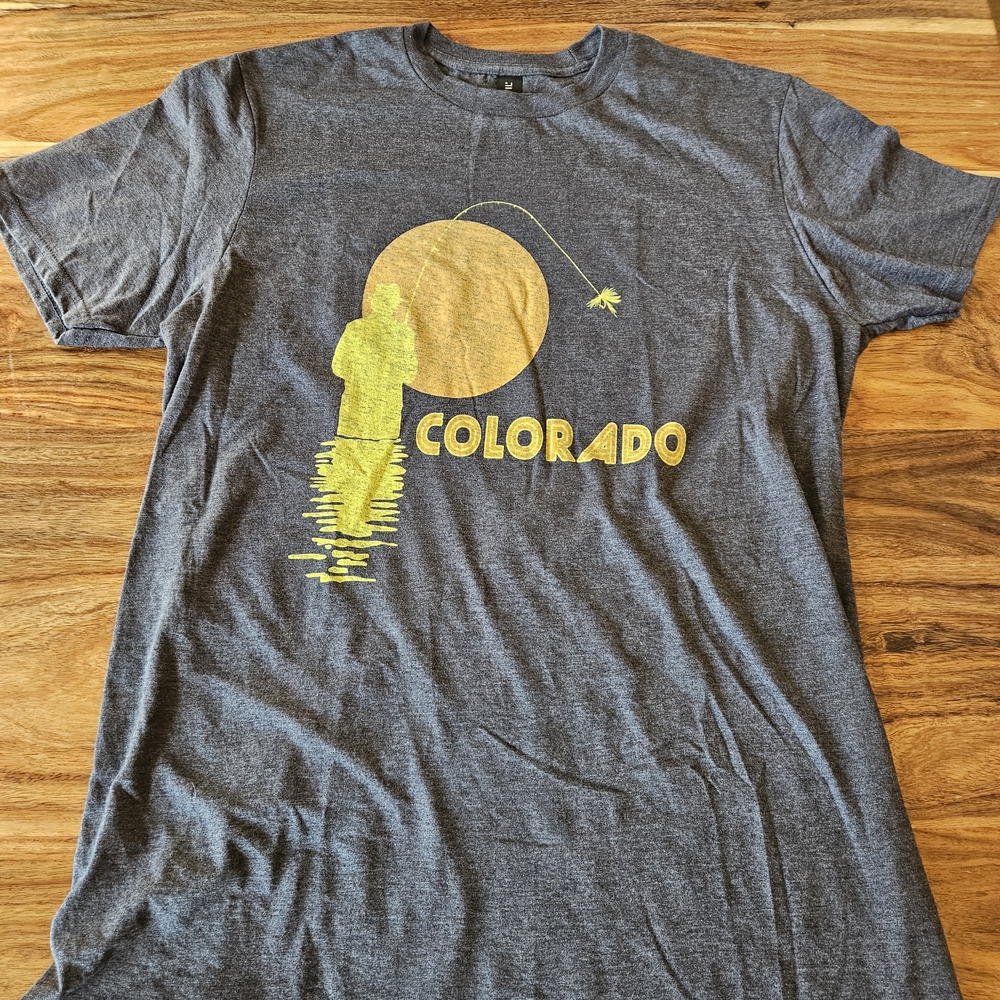 Anvil Gray Colorado Fly Fishing Graphic Tee